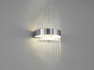 Сучасний настінний приліжковий світлодіодний світильник,18 Вт, хром