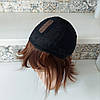 Перука з натурального волосся каре з чубчиком і проділом шоколадно-мідний ERIN mono 10"- P4/30, фото 7
