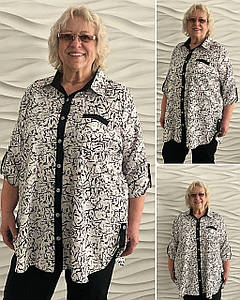 Блуза-сорочка великих розмірів Новинка