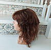 Перука довга з натурального волосся каскад каштановий мікс TRINA 14"- 4/30/27, фото 3