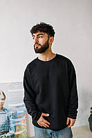 Лонгслив мужской Over весенний осенний кофта оверсайз повседневная черная