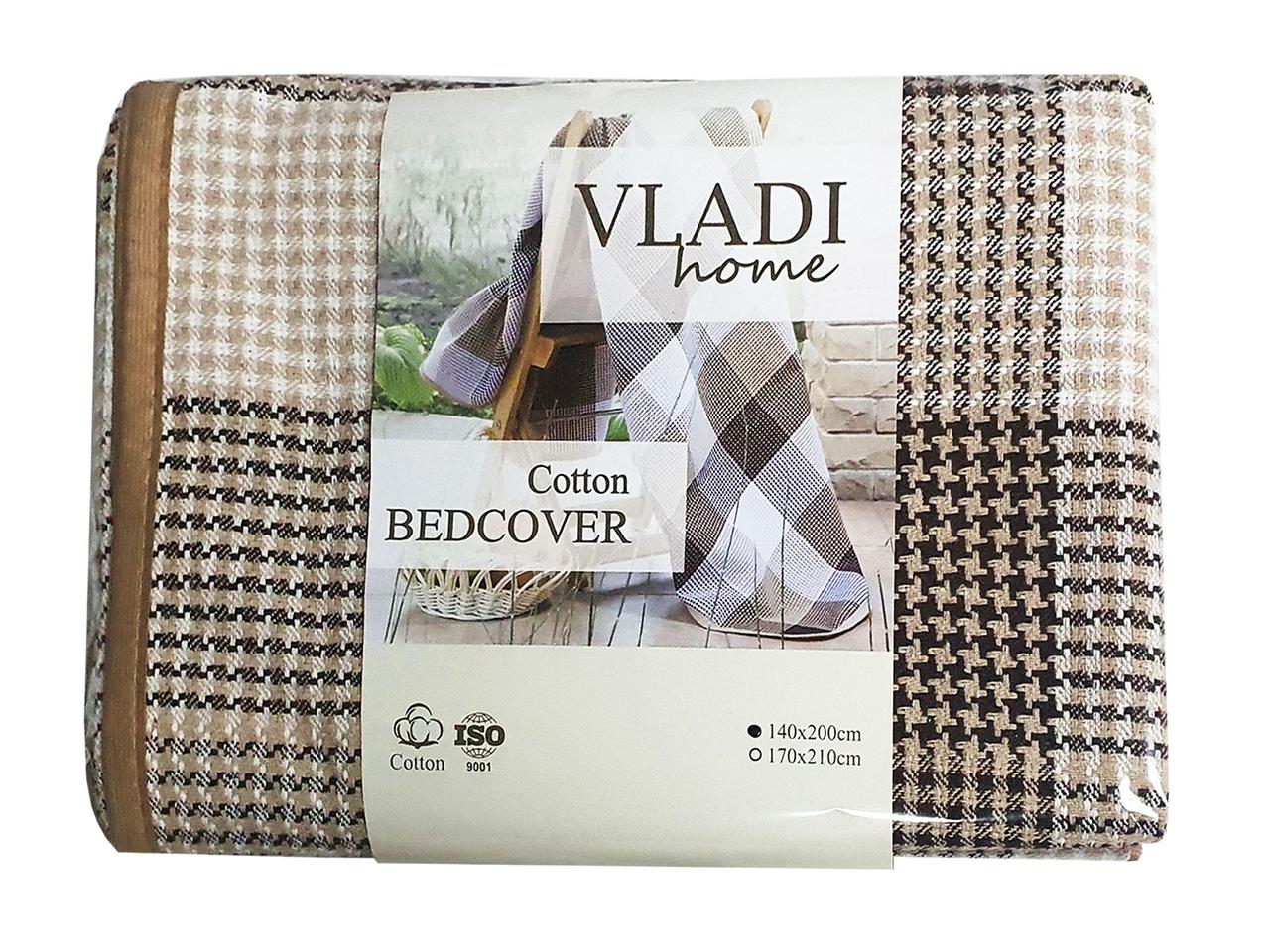 Покривало Vladi - N2 Franky коричневе 140*200 полуторне оптом, фото 1