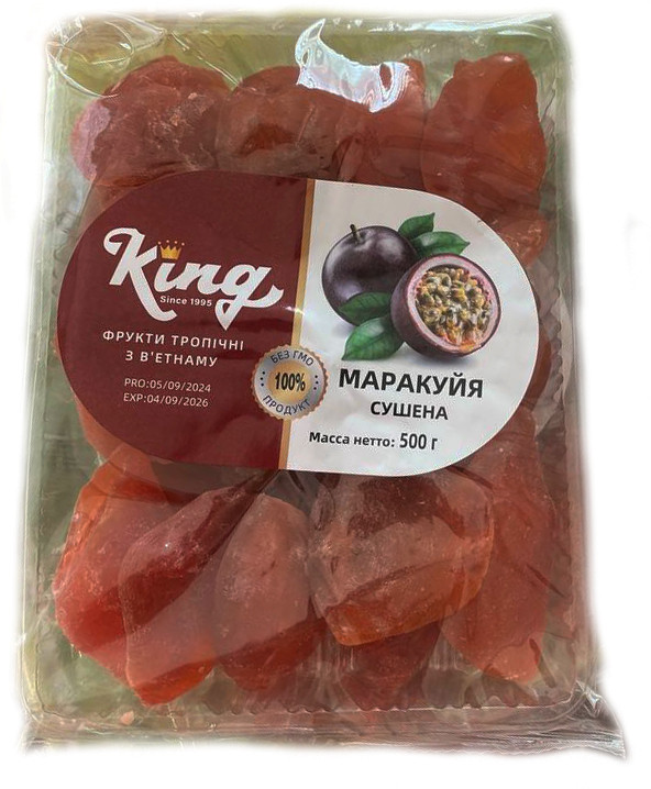 Маракуйя натуральна сушена без цукру King 500 г