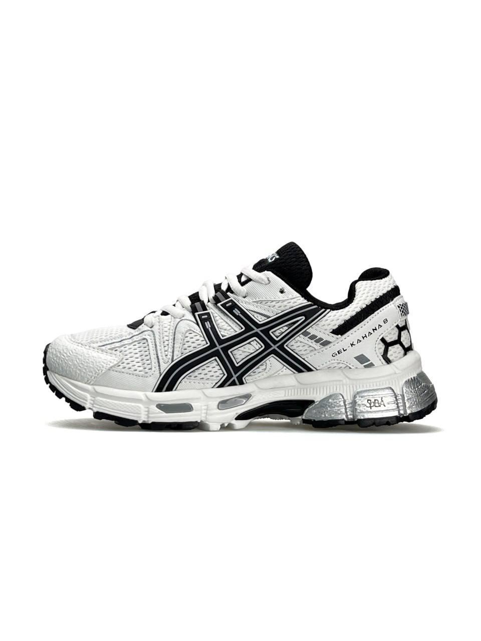 Жіночі кросівки ASICS Gel-Kahana 8 White Black Sil, кеди жіночі шкіряні текстиль сітка білі 36