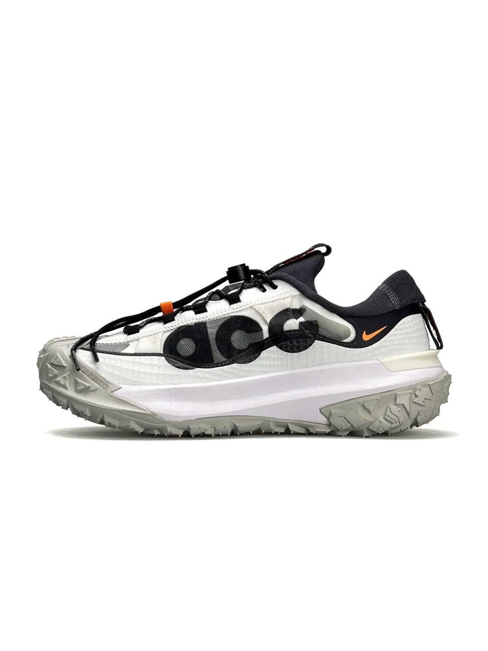 Чоловічі текстильні кросівки Nike ACG Mountain Fly 2 Low White Black Orange, кеди Найк білі 41
