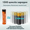 4 Акумулятора Pujimax AAA с USB Type-C 733mAh + кабель + кейс, Orange, фото 9