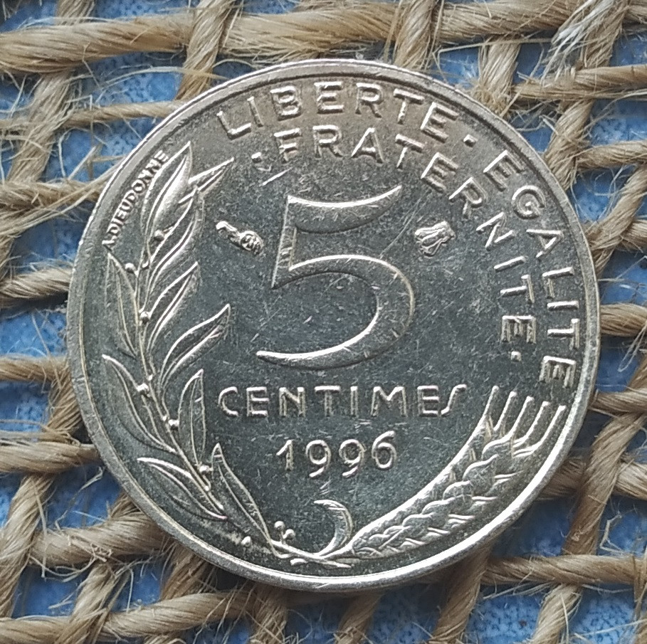 5 сантимiв 1996 року францiя