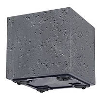 Горщик пластмасовий на роликах Sierra Square Beton Effect оливо 38.5х38.5см., фото 4