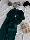 Жіночий спортивний велюровий костюм з коротким рукавом (Норма та напівбатал), фото 9