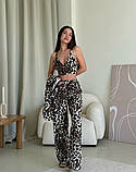 Жіночий спортивний костюм трійка з велюру у леопардовому принті (Норма), фото 6