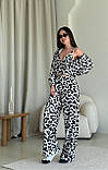 Жіночий спортивний костюм трійка з велюру у леопардовому принті (Норма), фото 9