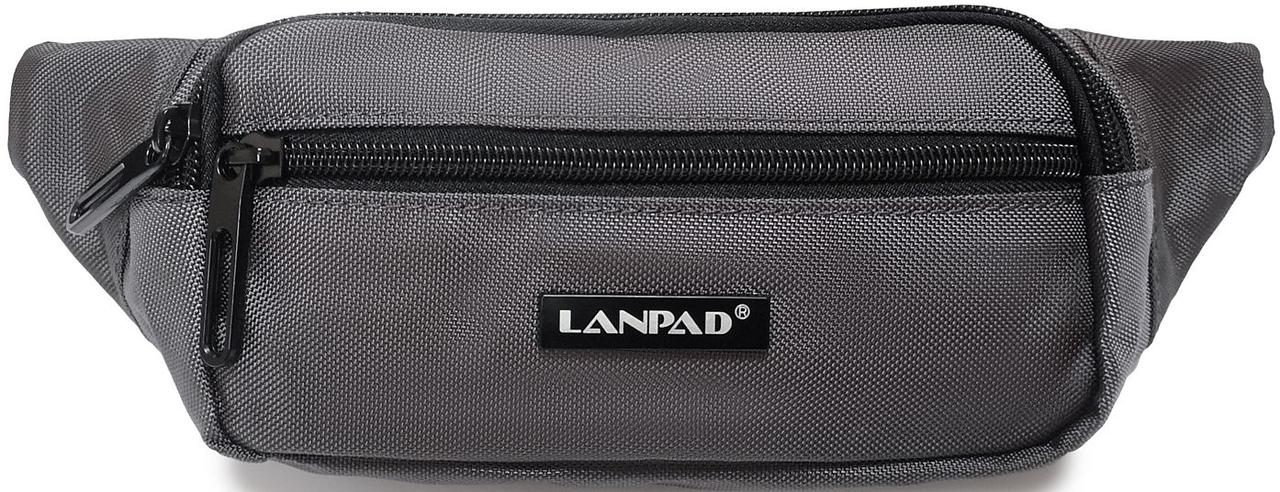 Сумка чоловіча на пояс Lanpad сіра