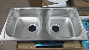 Мийка з нержавіючої сталі двокоморова Alveus Basik 160 декор