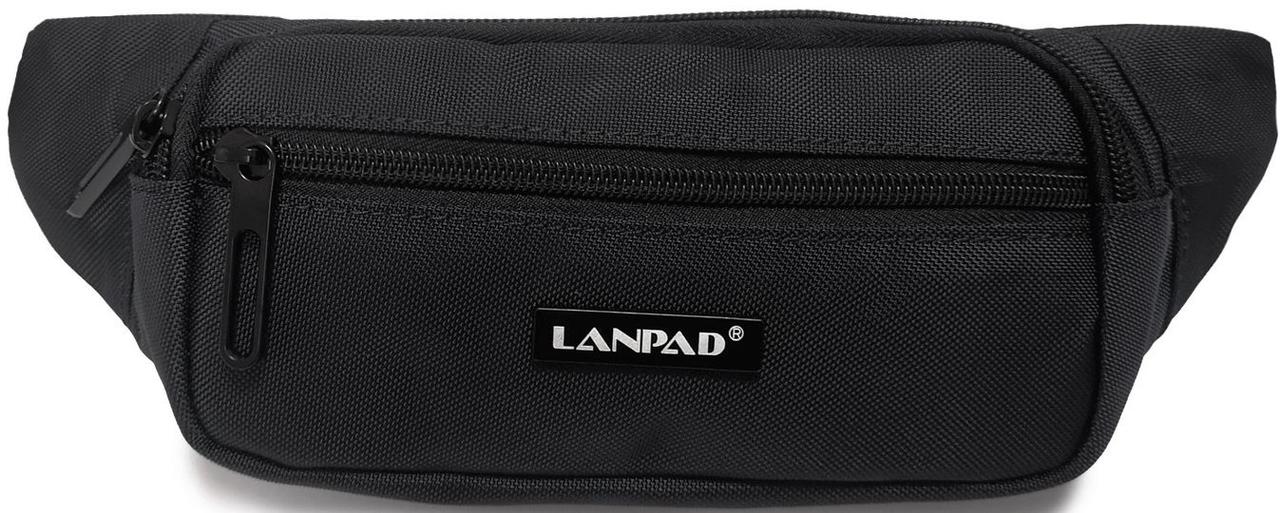 Сумка на пояс чоловіча Lanpad чорна
