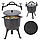 Чавунний казанок на ніжках з ручкою для перенесення Garden Line BBQ3710 8 л Сірий, фото 9