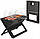 Складаний вугільний гриль, мангал Garden Line BBQ4858 Чорний, фото 4