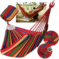 Гамак одномісний для саду та пляжу 200x100 см Garden Line HAM3323 Червоний