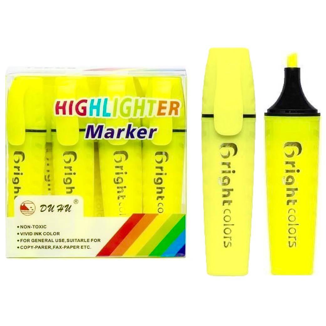 Маркер текстовиділювач Highlighter DH700 жовтий, на спиртовій основі