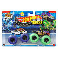 Набір машинок Hot Wheels Monster trucks Piran-Ahhhh vs Haul Y`all 1:64 FYJ64/JCC78