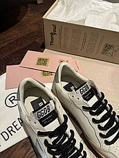 Жіночі білі шкіряні кросівки Golden Goose Super-Star із зіркою білі кеди, фото 6