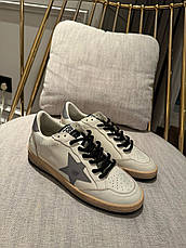 Жіночі білі шкіряні кросівки Golden Goose Super-Star із зіркою білі кеди, фото 3