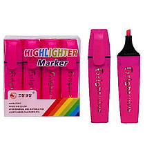 Маркер текстовиділювач Highlighter DH700 рожевий, на спиртовій основі