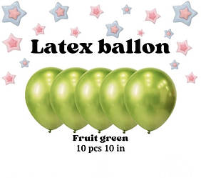 Повітряні кулі Хром 10 дюймів фруктово-зелений fruit green