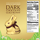 Шоколадний кролик Lindt Dark Chocolate Gold Bunny 100г, фото 6