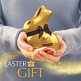 Шоколадний кролик Lindt Dark Chocolate Gold Bunny 100г, фото 8