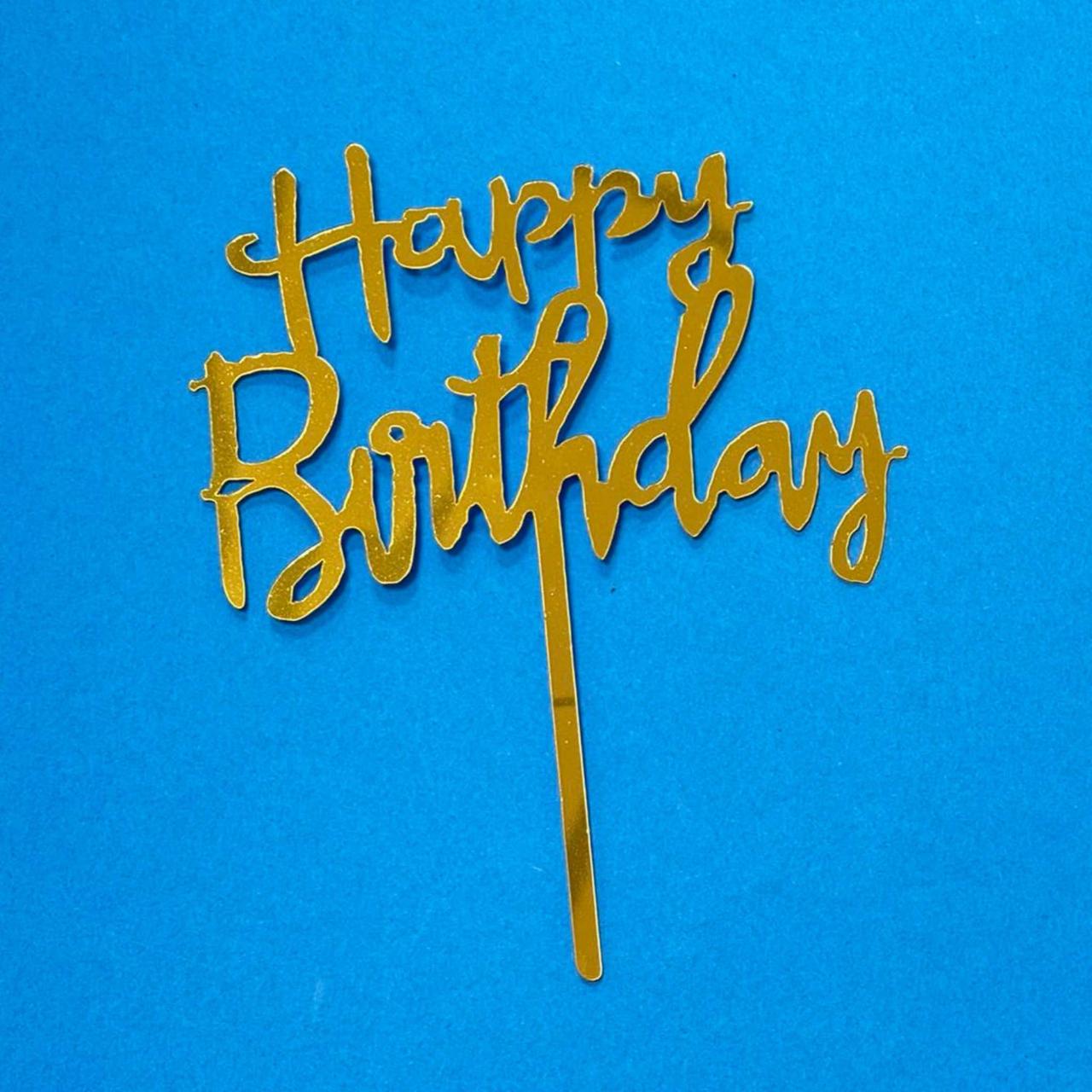 Топпер на торт "Happy birthday" (Код: 22)