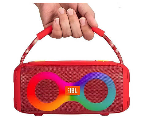 Portable Bluetooth Speaker with Backlight Portable Wireless Speaker Et 311 Boombox 1800 mAh 10W microSD Red, фото 1