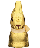 Шоколадний кролик Lindt White Chocolate Gold Bunny 100г, фото 5