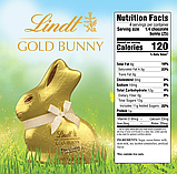 Шоколадний кролик Lindt White Chocolate Gold Bunny 100г, фото 3