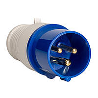 Вилка силова 013 переносна 16А 220-250В 3P (2P+E) IP44