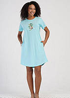 Бавовняна туніка нічна сорочка з коротким рукавом Vienetta