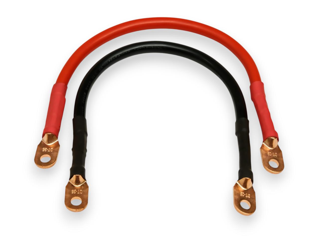 Кабель 1AWG / 50мм² від 40 см і більше для підключення акумулятора з інвертором 250А / перетин 1AWG / 50мм² / 200°C