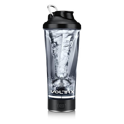 Шейкер спортивний електричний VOLTRX VortexBoost 600 мл. Tritan Black, фото 1