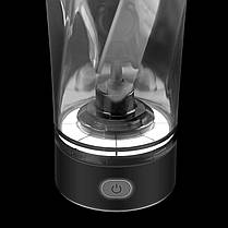 Шейкер спортивний електричний VOLTRX VortexBoost 600 мл. Tritan Black, фото 5