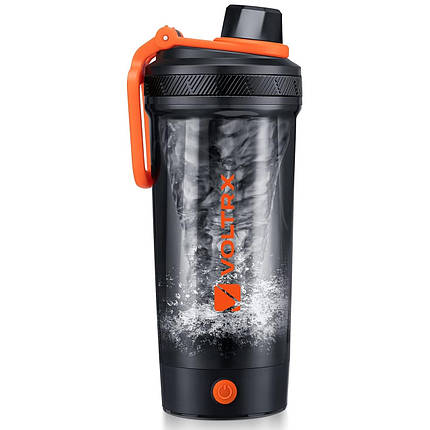 Шейкер спортивний електричний VOLTRX Gallium 600 мл. Tritan Orange, фото 1