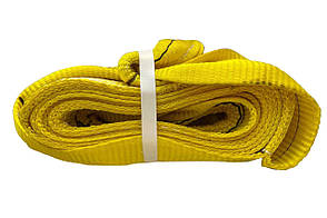 Стропа корозахисна, динамічна, ривкова, буксирувальна, трос (НЕЙЛОН) 13 тонн 3 метри (жовта)
