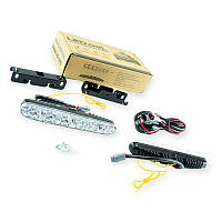 Ходові вогні 12V DRL 109 6 LED 5730 мерехтливий поворот180х20мм Megalight