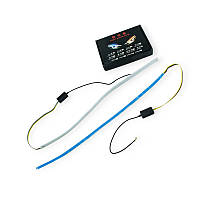 Ходові вогні гнучкі 12V DRL White з функц. поворотів 60см Megalight