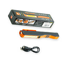 Ліхтар інспекційний 3w cob + 1 led, акб li-ion 800 мач, mini usb, повор. затискач з магн. смугою DK