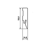 Плінтус МДФ Egger під фарбування Cubic 60 мм Білий (L201), фото 4