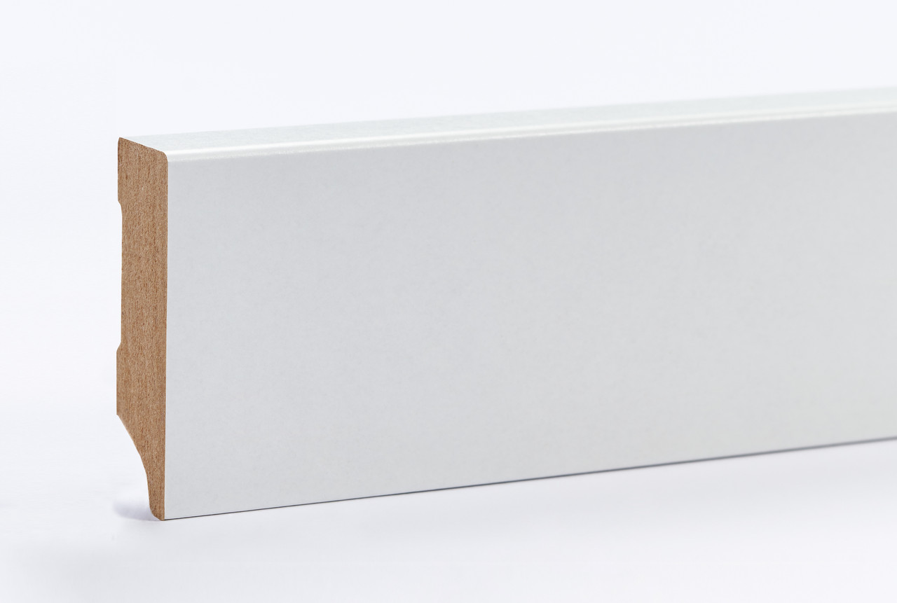 Плінтус МДФ Egger під фарбування Cubic 60 мм Білий (L201), фото 1