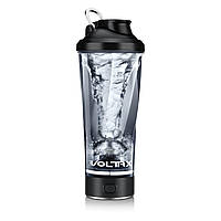 Шейкер спортивний електричний VOLTRX VortexBoost 600 мл. Tritan Black