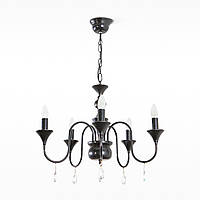 Люстра «Саті Crystal» колір основи чорний глянець - дерево чорне