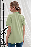 Бавовняна футболка для вагітних та годуючих світло-зелена S, фото 7