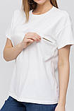 Молочна футболка для вагітних та годуючих трикотажна S, фото 4