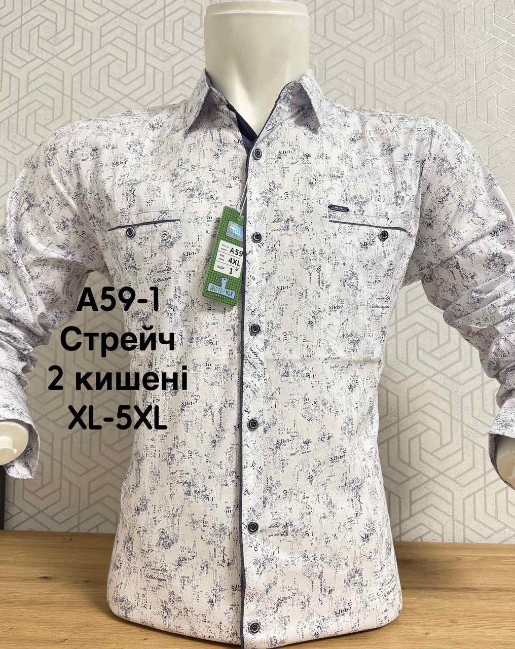 Стрейчева сорочка на довгий рукав Hetai з принтом
